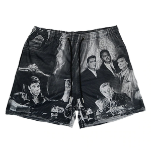 Vente en gros de nouveaux shorts de sport pour hommes pour la course à pied en maille solide à séchage rapide pour le sport Hip Hop Gym à cordon moyen en coton - Product Image 1