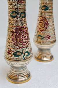 Vintage Textured Metal Vase Brass Flower Vase Farmhouse Decor Perfect Gift For Anniversary Wedding Birthday <b>Wife</b> Mother - Product Image 4