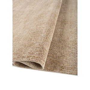 พรมขนสัตว์และไหมถักมือสีเบจและสีน้ำตาล รุ่น AKWS-13044 สำหรับตกแต่งบ้าน ห้องนั่งเล่น ทางเดิน รูปทรงสี่เหลี่ยมผืนผ้า ลายจิ๊กซอว์ สีพื้น - Product Image 2