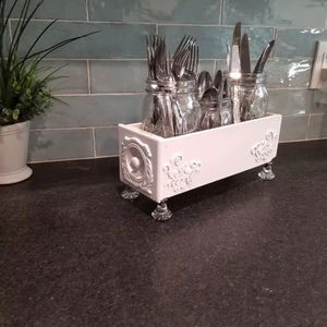 Support à cuillère en corne d'animal, toucher réel, porte-couverts, artisanat fait main, objet de collection, table à manger, organisateur de cuisine multifonctionnel, pas cher - Product Image 1