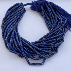 4mm naturel bleu Lapis Lazuli pierre lisse Heishi perles brins chaîne pierre précieuse en vrac en gros Semi précieux pour la fabrication de bijoux - Product Image 3