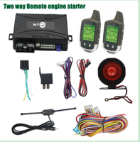 Système d'alarme de voiture NTO 2 voies avec écran LCD, portée de 1500 m, retour de signal, 12 V, surveillance en temps réel, capteur de vibrations, démarrage à distance du moteur