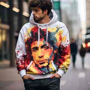 2025 à la mode rétro mode Anti-boulochage pull haut pour hommes femmes Harajuku Vintage haute rue 3D impression sweats à capuche respirant - Product Image 5