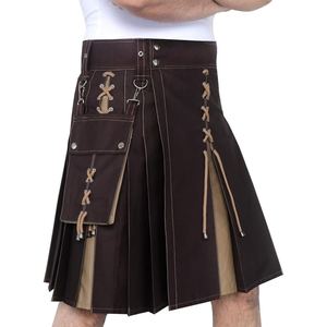 Pantalones Vaqueros de Algodón Premium, Estilo Kilt Utilitario Personalizado para Hombre, con Costuras Resistentes, Bolsillos Prácticos y Cierre de Hebilla Ajustable - Product Image 3
