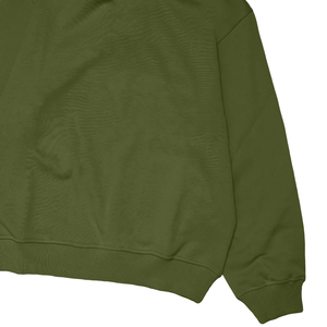 Sweat-shirt à capuche oversize vert olive en gros, unisexe, en molleton de coton, sweat-shirt à capuche décontracté d'hiver, streetwear, coupe ample, en solde - Product Image 6
