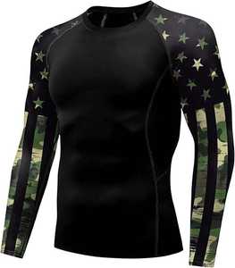 Rashguard BJJ personnalisé, manches courtes, spandex/polyester, écologique, séchage rapide, hautement élastique, compression, pour No-Gi - Product Image 1