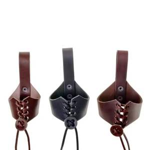 Cuerno de búfalo genuino indio, cuerno para beber, cuernos vikingos de estilo Animal con soporte de cuero, artículos religiosos a la venta en India a granel - Product Image 6