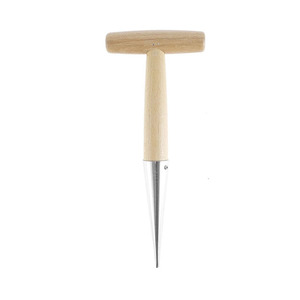 Herramienta de jardín Dibber, Dibber cónico de semillas y regla espaciadora de semillas de madera con agujeros, Dibber de jardín, Dibbler de mano para jardinería - Product Image 6