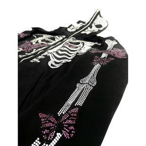 เสื้อฮู้ดดี้ผู้ชายคุณภาพสูงประดับเพชรเทียม แบบซิปเต็มตัว  สามารถสั่งทำได้ พร้อมโลโก้จากผู้ผลิต - Product Image 4