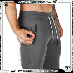 Pantalones con bolsillos y cremallera para correr para hombre, éxito de ventas con logotipo personalizado, pantalones de chándal con múltiples bolsillos, ropa para hombre, pantalones para correr - Product Image 3