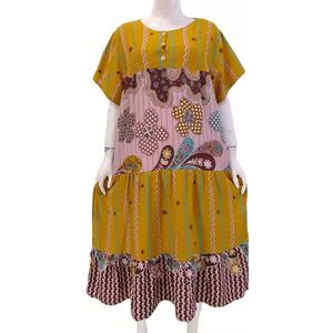 Nouveau modèle d'été pour femmes motif floral à manches courtes Jumbo taille rayonne vêtements de nuit grande taille par Chrysanta - Product Image 5