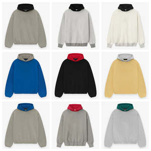 Sweat à capuche surdimensionné à double épaisseur avec poches latérales personnalisées et bordures élastiques aux poignets et à l'ourlet de la taille - Product Image 4