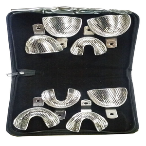 Impression Trays Perforated With Rim Lock Set of 8 Psc High Quality Stainless Steel Made - Product Image 6