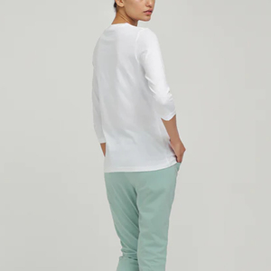 Camisetas de manga larga para mujer de moda informal de algodón 100% de alta calidad/camisas de manga larga para mujer de talla grande al por mayor de todas las tallas - Product Image 5