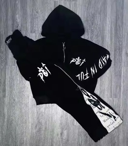 เสื้อสเวตเตอร์แบบสั้นปักลายสตรีทแวร์ชุดวอร์มฟอกกรดซีดแสงแดด - Product Image 6