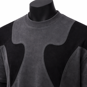 Camiseta de Algodón Ecológico Transpirable de Punto Oversize para Hombre, Diseño de Paneles Premium Estilo Urbano, Ajuste Regular, Moda, Venta al por Mayor - Product Image 5