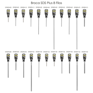Espositore da Parete/da Tavolo per Moduli Brocas SDS Plus 8 Filetti, 74 Pezzi Completo - Product Image 6