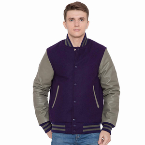 Chaqueta universitaria al por mayor con procesamiento de revestimiento elegante estilo universitario - Product Image 1