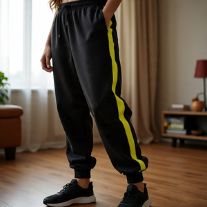 Pantalones de chándal con doble cintura para mujer, pantalones de chándal con doble cintura para exteriores para mujer, pijama para mujer - Product Image 5