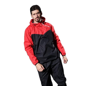 Trajes de sudor de hombre de talla grande a la moda de fábrica, ropa deportiva de gimnasio transpirable para bajar de peso, traje de Sauna al por mayor para entrenamiento - Product Image 1