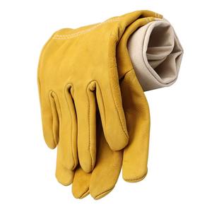 Guantes de seguridad de cuero de piel de cabra de nuevo estilo, guantes de apicultor, mangas ventiladas, puños ignífugos a prueba de picaduras para Protección Laboral - Product Image 1