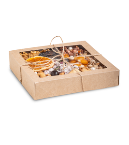 Vente en gros de boîtes alimentaires en papier kraft OSQ Tabox pro 1500ml avec fenêtre transparente, étanches, pour la présentation de plats à emporter, logo personnalisé - Product Image 1