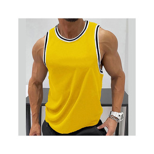 New Design Customized Design <b>Hip</b> Length Men Wear Tank Top Cheap Price Slim Fit Cycling Muscle Men Wear Tank Top - Product Image 6