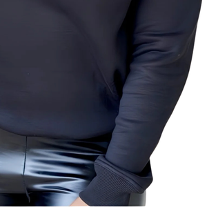 Couleur unie Zeta Phi Beta Chenille Sweat Coton Polaire Brodé Sororité Vêtements Bleu Ras Du Cou Pull pour les Femmes - Product Image 6