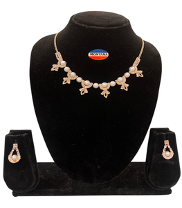 Elegante B322 Diamante Conjunto de joyería de moda Elegante clásico Vintage Collar Pendientes para aniversarios de boda Fiestas Compromisos - Product Image 2