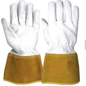 Guantes de soldadura de cuero de protección de seguridad diseñados de primera calidad con resistencia al calor Guantes de soldadura de precio razonable - Product Image 5