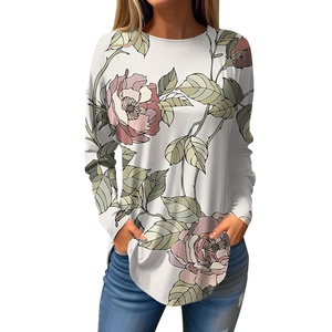 T-shirt en molleton à manches courtes et col rond pour femme, imprimé personnalisé, été, uni, anti-UV, respirant, vente en gros - Product Image 1