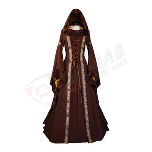 Disfraces de mujer-Vestidos con cordones Vintage Cosplay-Retros Vestidos largos Vestidos góticos Abrigos hechos por Pakistán - Product Image 5