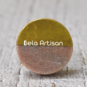 Tiradores de cajón de latón de mármol ecológicos de diseño Floral de gama alta moderno para gabinetes de dormitorio apartamentos-Decoración de almacenamiento de madera - Product Image 6