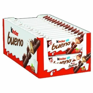 Kinders Bueno Chocolat aux noix aromatisé Forme pâteuse Sain Faible en gras Allemagne Fournisseurs en gros - Product Image 1