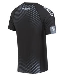 Rashguard à manches courtes noir respirant avec imprimé gris UPF50+ Séchage rapide Écologique - Product Image 4