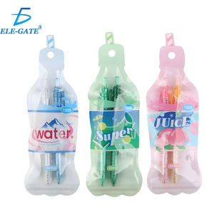 Set di 2 Penne Retrattili in Plastica con Design Kawaii di Bevande e Bibite - Product Image 1