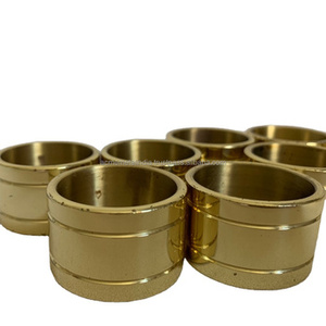 Lot de 7 ronds de serviette en métal poli doré, taille personnalisée, porte-serviettes élégant pour table de cuisine, matériau lourd - Product Image 1