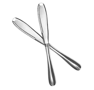 Espátula de mantequilla de acero inoxidable multifuncional de alta calidad Cuchillo de acero inoxidable plateado hecho a mano de alta calidad - Product Image 1