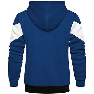 Sweats à capuche rayés zippés pour hommes Vestes à capuche à manches longues imprimées en blocs de couleurs Sweat à capuche décontracté grande taille personnalisé pour hommes OEM - Product Image 2