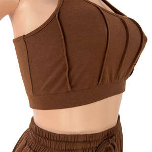 Conjuntos Para mujeres ชุดออกกำลังกายขาสั้นสำหรับผู้หญิงเข้าชุดเล่นกีฬาเลานจ์ชุด2ชิ้นชุดเสื้อผ้า2024 - Product Image 3