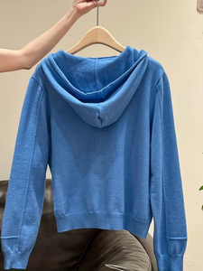 Sweat-shirt pour femme en tricot plat de haute qualité, poids lourd, mélange coton/polyester 280 GSM, taille personnalisée, logo personnalisé, plusieurs options de couleurs unies - Product Image 2