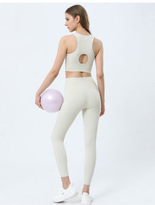 Ropa de entrenamiento con logotipo personalizado Conjuntos de sujetador de yoga Sujetador deportivo Traje de yoga sin costuras para mujer Conjuntos de fitness de gimnasio para adultos - Product Image 6