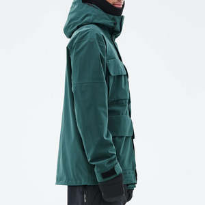 Veste de ski imperméable, respirante, à séchage rapide, fermeture éclair, unisexe, couleur unie, doublure en coton, polyester/nylon - Product Image 2