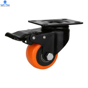 1.5 2 2.5นิ้วล้อสำหรับเฟอร์นิเจอร์ย้ายทองเพชรล้อสกรูล้อสากลพีวีซีล้อล้อพร้อมเบรค - Product Image 2