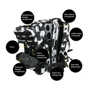 Sac à dos de voyage pour entraînement de gymnastique 9L 32L 45L avec fermetures à glissière étanches bidirectionnelles améliorées et conception tactique multifonctionnelle - Product Image 3