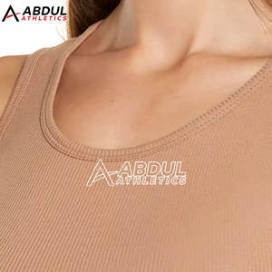 Camiseta sin mangas transpirable de secado rápido para mujer, camiseta sin mangas de bajo precio al por mayor, ropa de entrenamiento sin mangas, camiseta sin mangas para mujer - Product Image 4