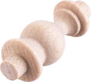 Broches en bois dur tournées | Pack de 10 | Broche en bois non finie, broches en bois non peintes pour l'artisanat, fourniture de chaise en bois - Product Image 4