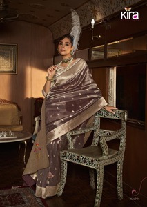 Vente chaude tissu pur avec broderie Saree femme fabricant de mode de Surat au taux le plus bas - Product Image 6