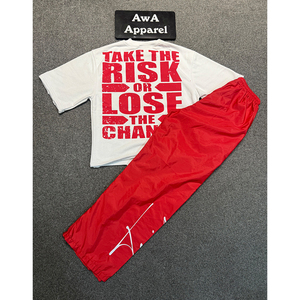 Nuevo diseño de bolsillos delanteros para hombre, chándal de verano de alta calidad, Color sólido, estampado de logotipo personalizado, chándal acampanado para hombre - Product Image 2