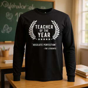 Camiseta de manga larga Teacher Of The Year, regalo de agradecimiento para profesores - Product Image 3